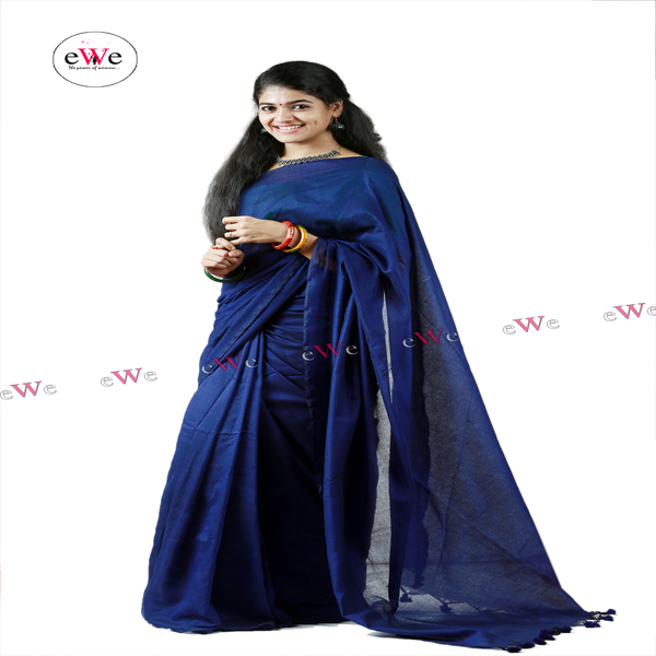 eWe - The Handloom Store+Khadi Plain Saree